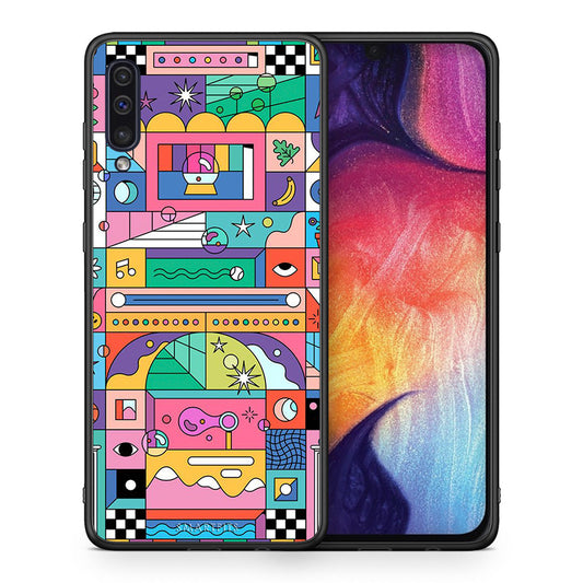 Θήκη Samsung A50/A30s Bubbles Soap από τη Smartfits με σχέδιο στο πίσω μέρος και μαύρο περίβλημα | Samsung A50/A30s Bubbles Soap case with colorful back and black bezels