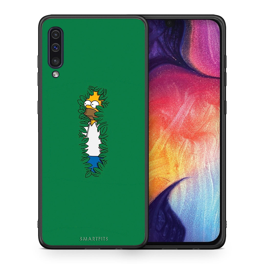 Θήκη Αγίου Βαλεντίνου Samsung A50 / A30s Bush Man από τη Smartfits με σχέδιο στο πίσω μέρος και μαύρο περίβλημα | Samsung A50 / A30s Bush Man case with colorful back and black bezels