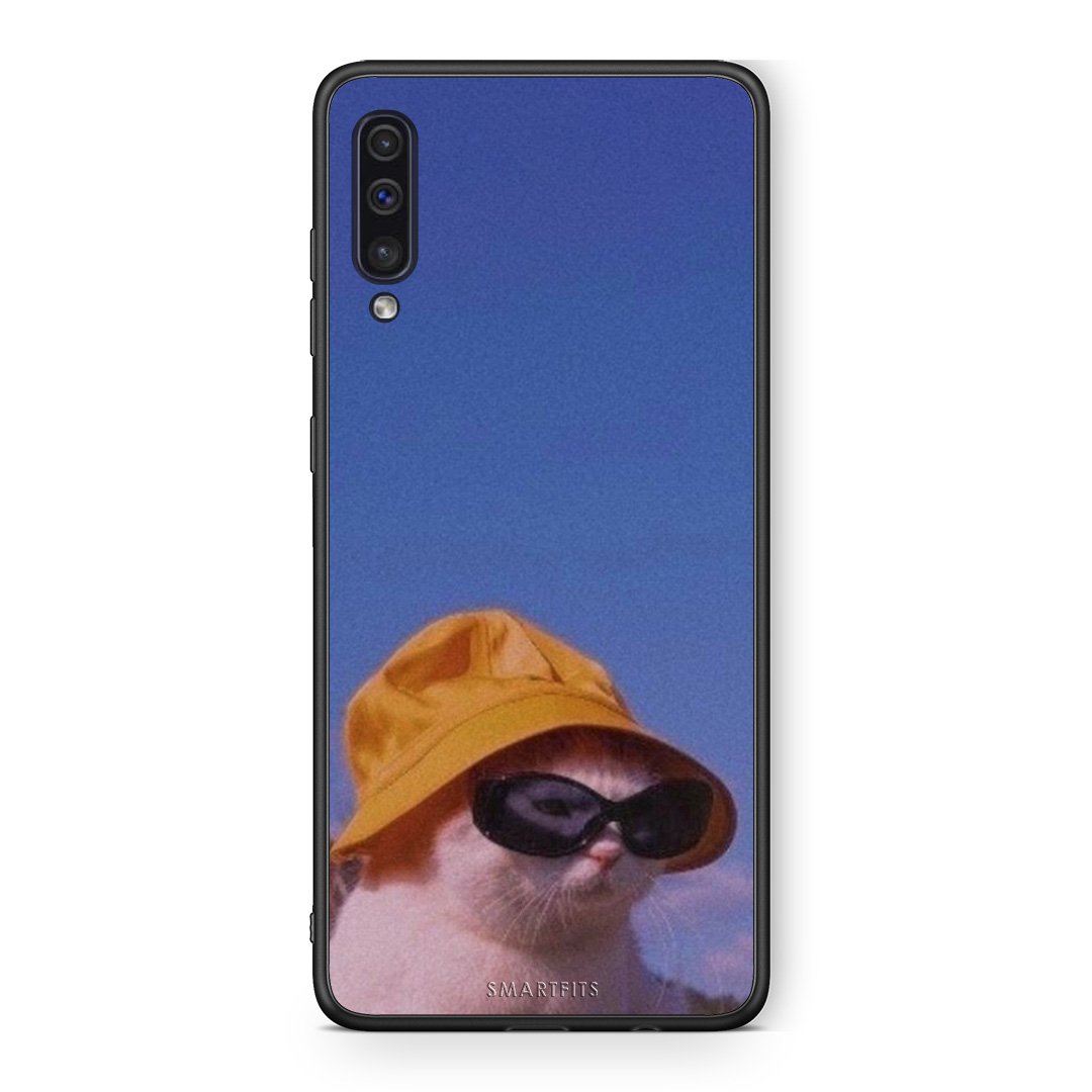 samsung a50 Cat Diva θήκη από τη Smartfits με σχέδιο στο πίσω μέρος και μαύρο περίβλημα | Smartphone case with colorful back and black bezels by Smartfits