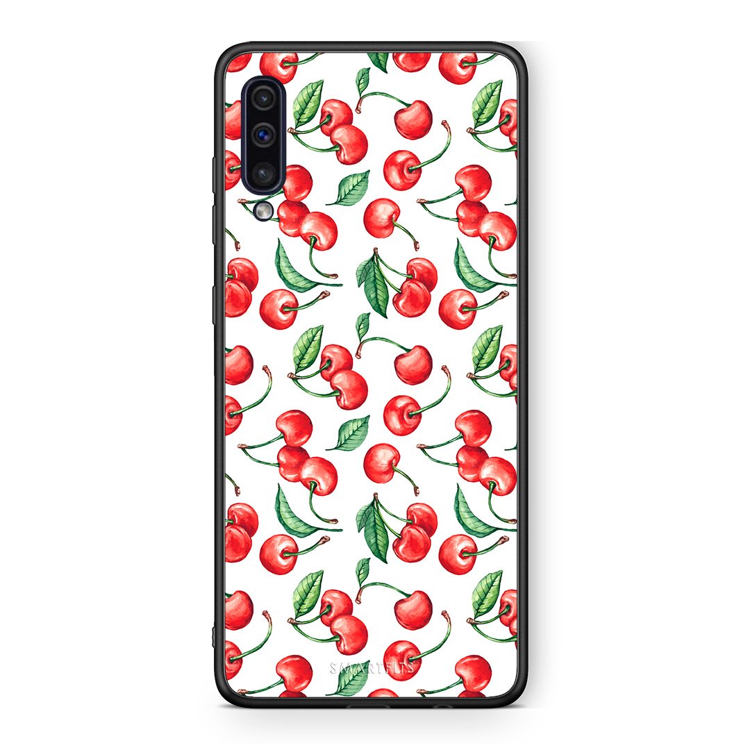 samsung a50 Cherry Summer θήκη από τη Smartfits με σχέδιο στο πίσω μέρος και μαύρο περίβλημα | Smartphone case with colorful back and black bezels by Smartfits