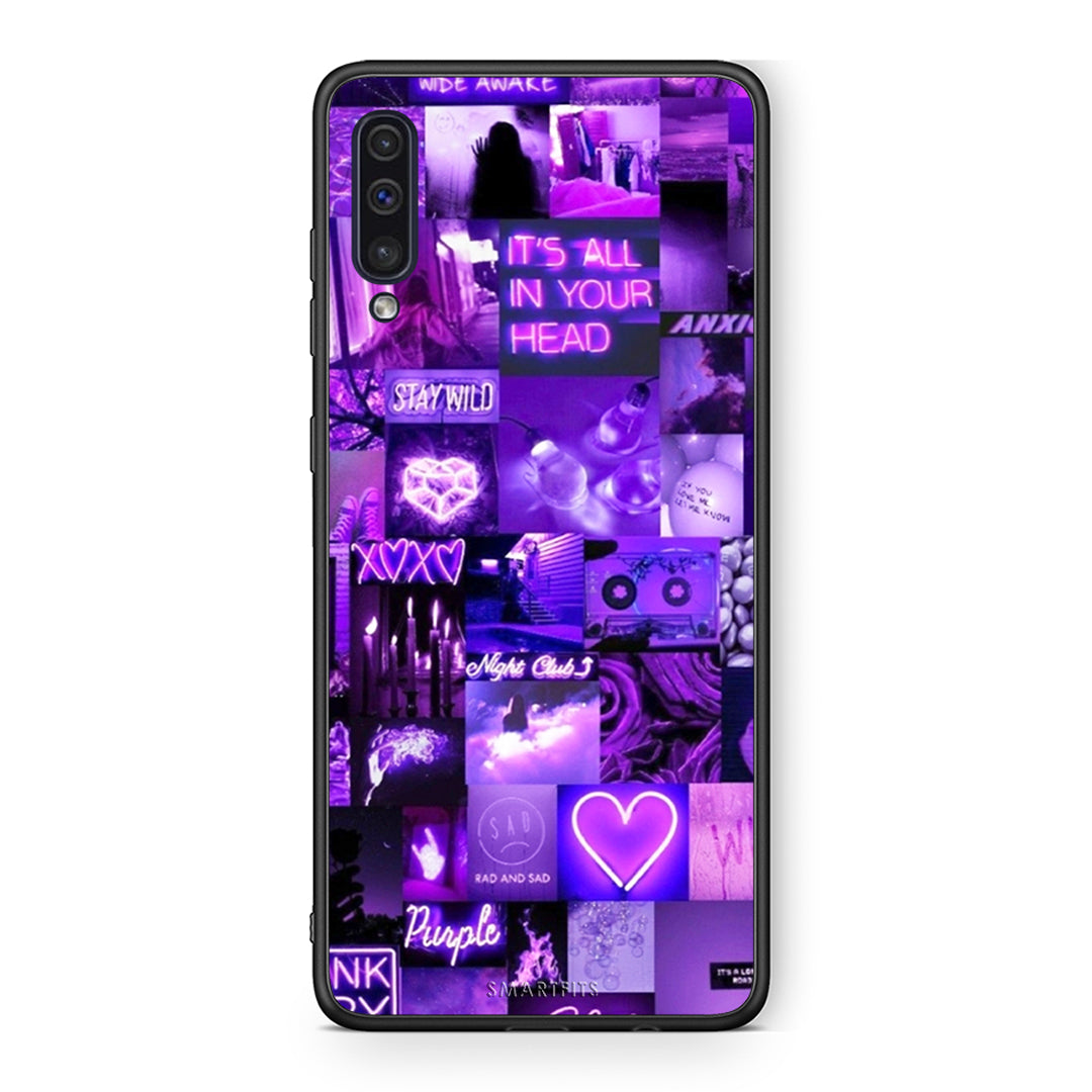 samsung a50 Collage Stay Wild Θήκη Αγίου Βαλεντίνου από τη Smartfits με σχέδιο στο πίσω μέρος και μαύρο περίβλημα | Smartphone case with colorful back and black bezels by Smartfits