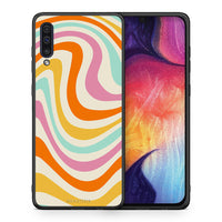 Thumbnail for Θήκη Samsung A50/A30s Colourful Waves από τη Smartfits με σχέδιο στο πίσω μέρος και μαύρο περίβλημα | Samsung A50/A30s Colourful Waves case with colorful back and black bezels