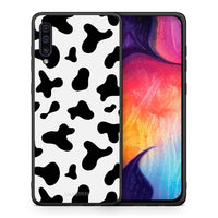 Thumbnail for Θήκη Samsung A50/A30s Cow Print από τη Smartfits με σχέδιο στο πίσω μέρος και μαύρο περίβλημα | Samsung A50/A30s Cow Print case with colorful back and black bezels