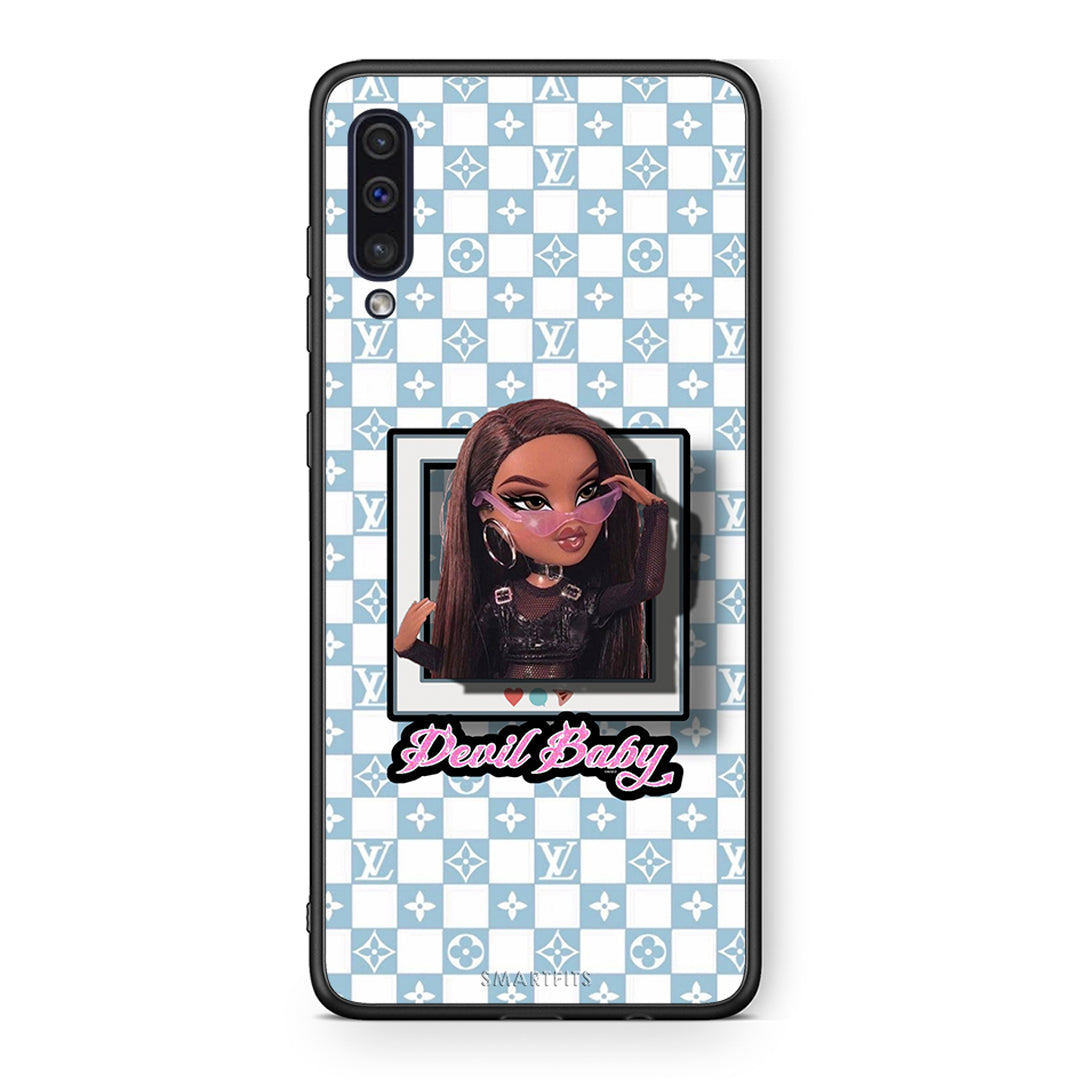 samsung a50 Devil Baby Θήκη Αγίου Βαλεντίνου από τη Smartfits με σχέδιο στο πίσω μέρος και μαύρο περίβλημα | Smartphone case with colorful back and black bezels by Smartfits