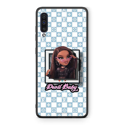 samsung a50 Devil Baby Θήκη Αγίου Βαλεντίνου από τη Smartfits με σχέδιο στο πίσω μέρος και μαύρο περίβλημα | Smartphone case with colorful back and black bezels by Smartfits