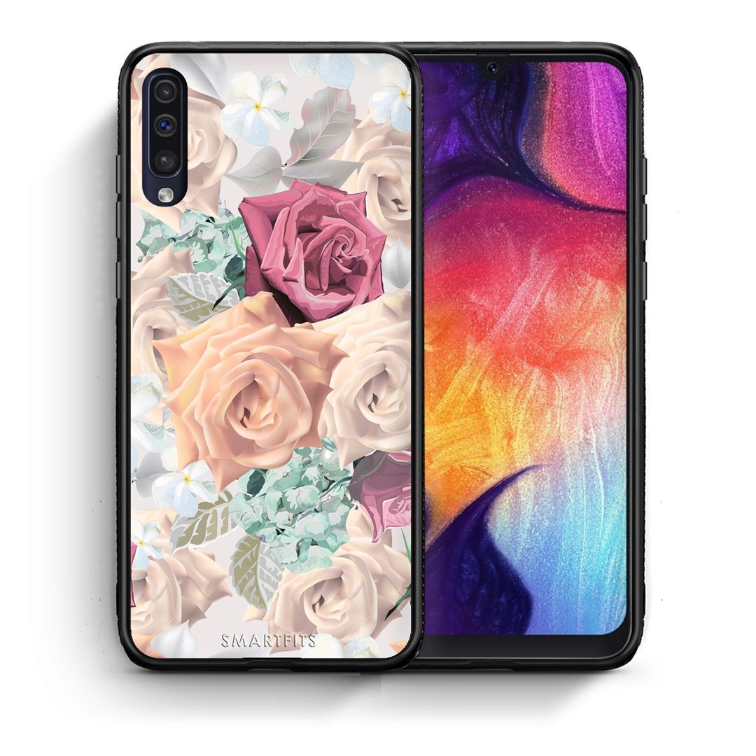 Θήκη Samsung A50/A30s Bouquet Floral από τη Smartfits με σχέδιο στο πίσω μέρος και μαύρο περίβλημα | Samsung A50/A30s Bouquet Floral case with colorful back and black bezels
