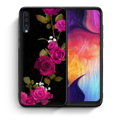 Θήκη Samsung A50/A30s Red Roses Flower από τη Smartfits με σχέδιο στο πίσω μέρος και μαύρο περίβλημα | Samsung A50/A30s Red Roses Flower case with colorful back and black bezels
