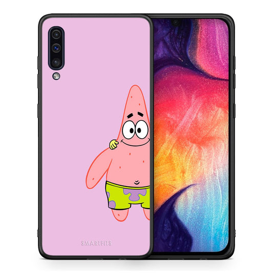 Θήκη Samsung A50/A30s  Friends Patrick από τη Smartfits με σχέδιο στο πίσω μέρος και μαύρο περίβλημα | Samsung A50/A30s  Friends Patrick case with colorful back and black bezels