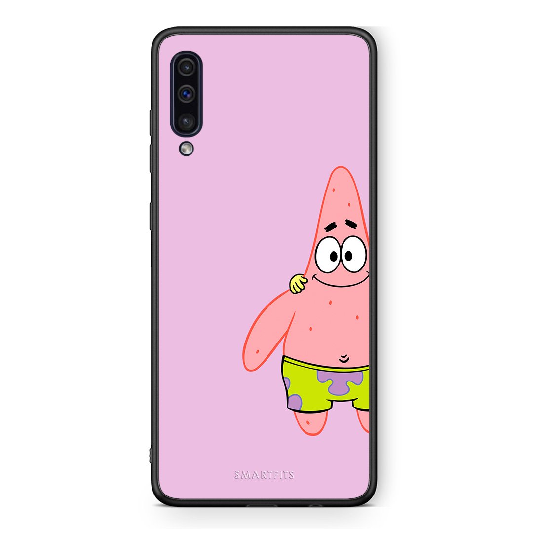 samsung a50  Friends Patrick θήκη από τη Smartfits με σχέδιο στο πίσω μέρος και μαύρο περίβλημα | Smartphone case with colorful back and black bezels by Smartfits
