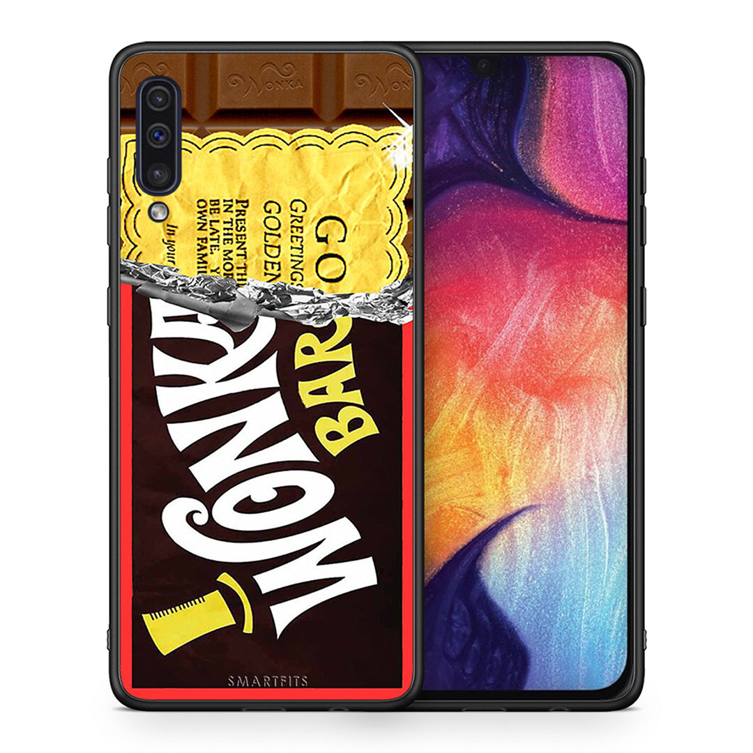 Θήκη Samsung A50/A30s Golden Ticket από τη Smartfits με σχέδιο στο πίσω μέρος και μαύρο περίβλημα | Samsung A50/A30s Golden Ticket case with colorful back and black bezels