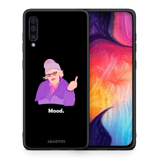 Θήκη Samsung A50/A30s Grandma Mood Black από τη Smartfits με σχέδιο στο πίσω μέρος και μαύρο περίβλημα | Samsung A50/A30s Grandma Mood Black case with colorful back and black bezels