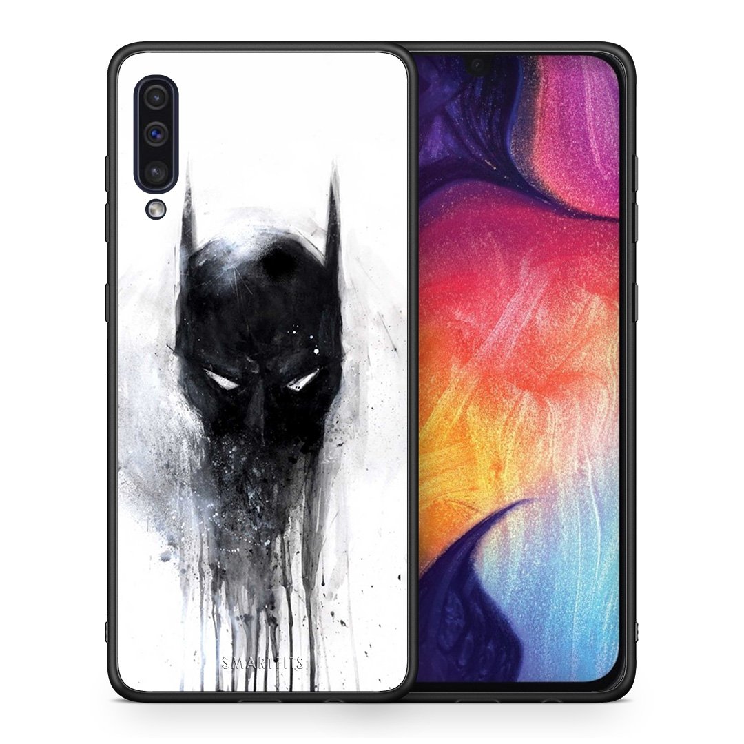 Θήκη Samsung A50/A30s Paint Bat Hero από τη Smartfits με σχέδιο στο πίσω μέρος και μαύρο περίβλημα | Samsung A50/A30s Paint Bat Hero case with colorful back and black bezels