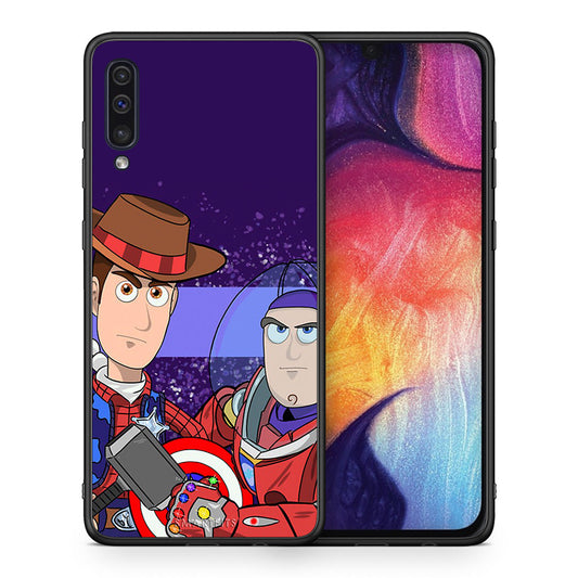 Θήκη Samsung A50/A30s Infinity Story από τη Smartfits με σχέδιο στο πίσω μέρος και μαύρο περίβλημα | Samsung A50/A30s Infinity Story case with colorful back and black bezels