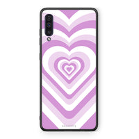 Thumbnail for samsung a50 Lilac Hearts θήκη από τη Smartfits με σχέδιο στο πίσω μέρος και μαύρο περίβλημα | Smartphone case with colorful back and black bezels by Smartfits