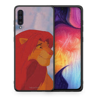 Thumbnail for Θήκη Αγίου Βαλεντίνου Samsung A50 / A30s Lion Love 1 από τη Smartfits με σχέδιο στο πίσω μέρος και μαύρο περίβλημα | Samsung A50 / A30s Lion Love 1 case with colorful back and black bezels