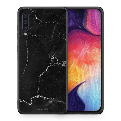 Θήκη Samsung A50/A30s Marble Black από τη Smartfits με σχέδιο στο πίσω μέρος και μαύρο περίβλημα | Samsung A50/A30s Marble Black case with colorful back and black bezels