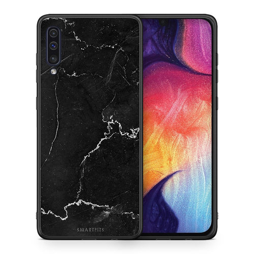 Θήκη Samsung A50/A30s Marble Black από τη Smartfits με σχέδιο στο πίσω μέρος και μαύρο περίβλημα | Samsung A50/A30s Marble Black case with colorful back and black bezels