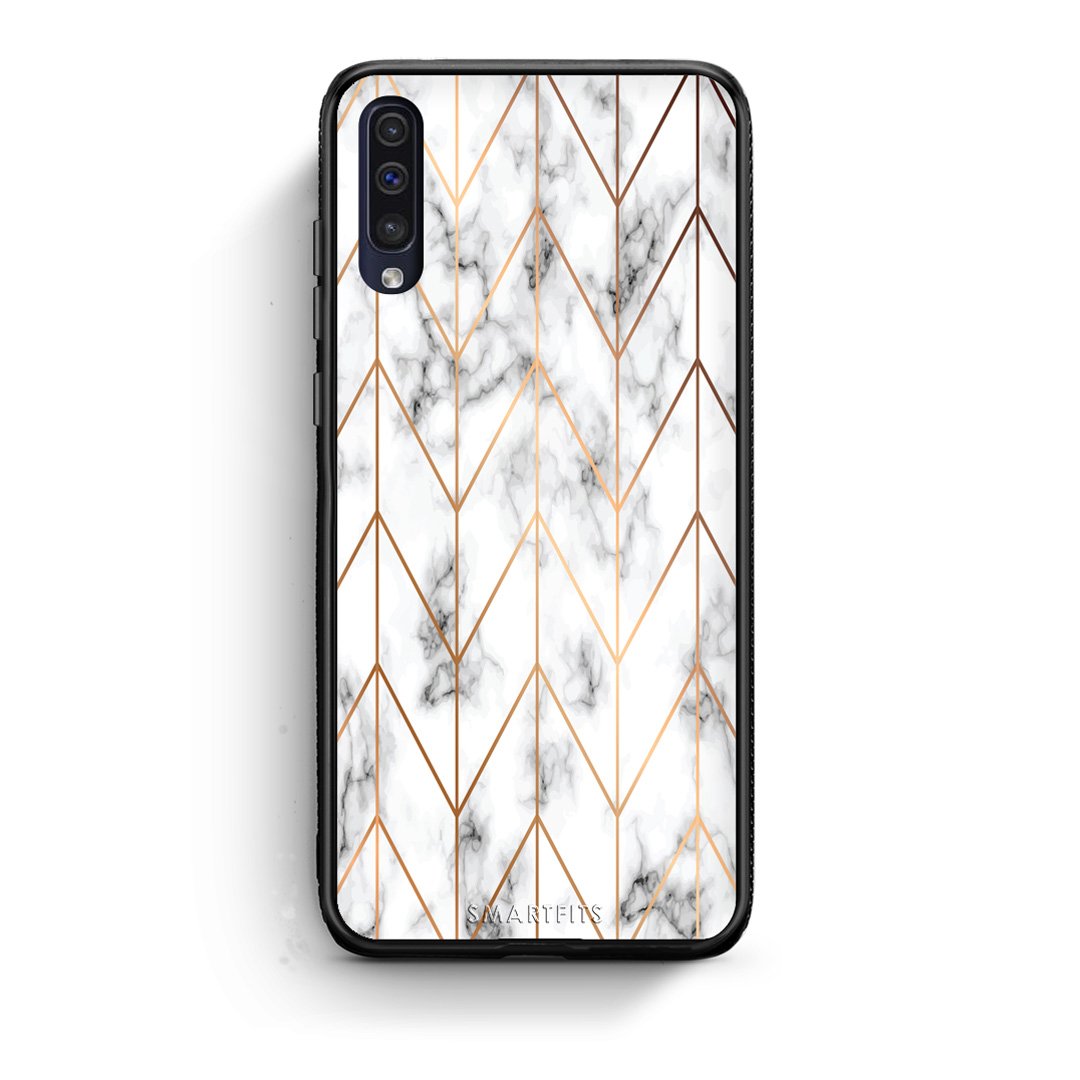 44 - samsung galaxy a50 Gold Geometric Marble case, cover, bumper
