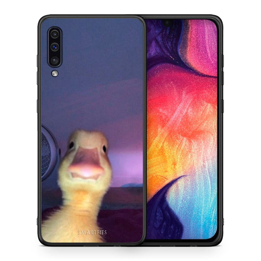 Θήκη Samsung A50/A30s Meme Duck από τη Smartfits με σχέδιο στο πίσω μέρος και μαύρο περίβλημα | Samsung A50/A30s Meme Duck case with colorful back and black bezels