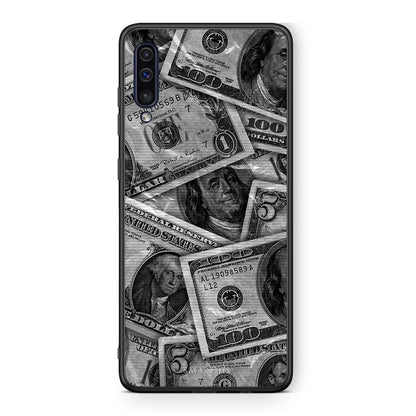 samsung a50 Money Dollars θήκη από τη Smartfits με σχέδιο στο πίσω μέρος και μαύρο περίβλημα | Smartphone case with colorful back and black bezels by Smartfits