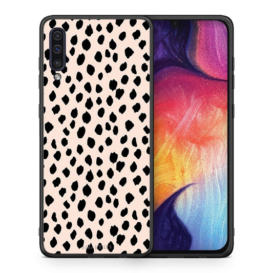 Θήκη Samsung A50/A30s New Polka Dots από τη Smartfits με σχέδιο στο πίσω μέρος και μαύρο περίβλημα | Samsung A50/A30s New Polka Dots case with colorful back and black bezels