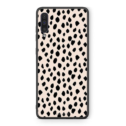 samsung a50 New Polka Dots θήκη από τη Smartfits με σχέδιο στο πίσω μέρος και μαύρο περίβλημα | Smartphone case with colorful back and black bezels by Smartfits
