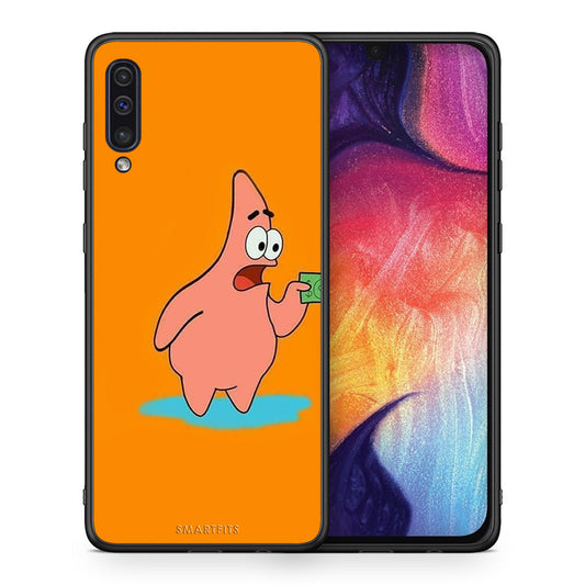 Θήκη Αγίου Βαλεντίνου Samsung A50 / A30s No Money 1 από τη Smartfits με σχέδιο στο πίσω μέρος και μαύρο περίβλημα | Samsung A50 / A30s No Money 1 case with colorful back and black bezels