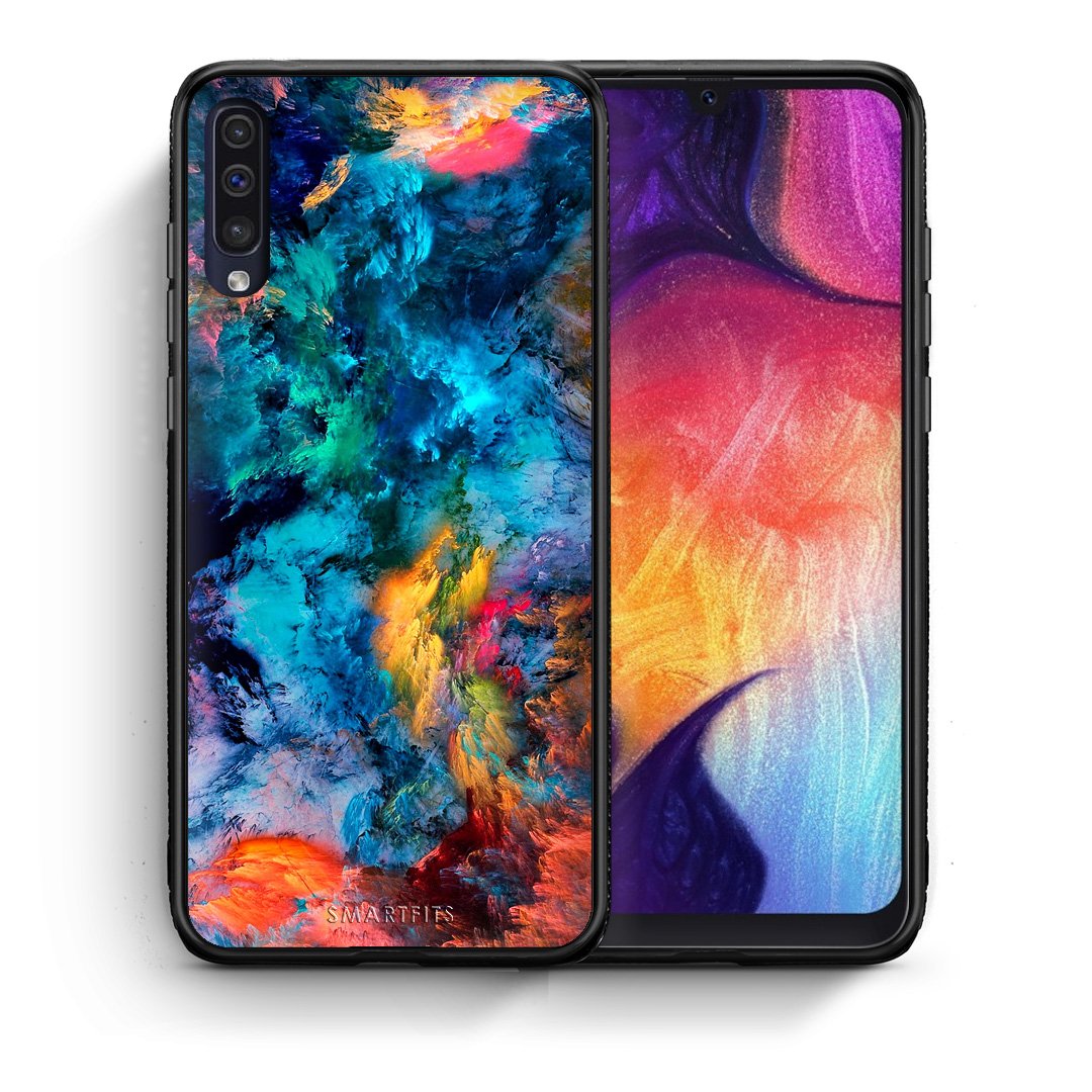 Θήκη Samsung A50/A30s Crayola Paint από τη Smartfits με σχέδιο στο πίσω μέρος και μαύρο περίβλημα | Samsung A50/A30s Crayola Paint case with colorful back and black bezels