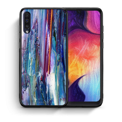 Θήκη Samsung A50/A30s Winter Paint από τη Smartfits με σχέδιο στο πίσω μέρος και μαύρο περίβλημα | Samsung A50/A30s Winter Paint case with colorful back and black bezels