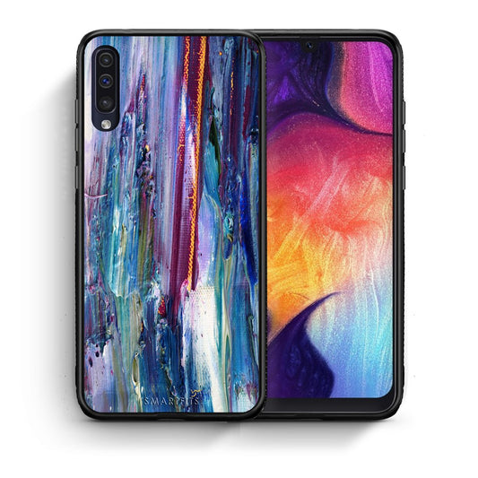 Θήκη Samsung A50/A30s Winter Paint από τη Smartfits με σχέδιο στο πίσω μέρος και μαύρο περίβλημα | Samsung A50/A30s Winter Paint case with colorful back and black bezels