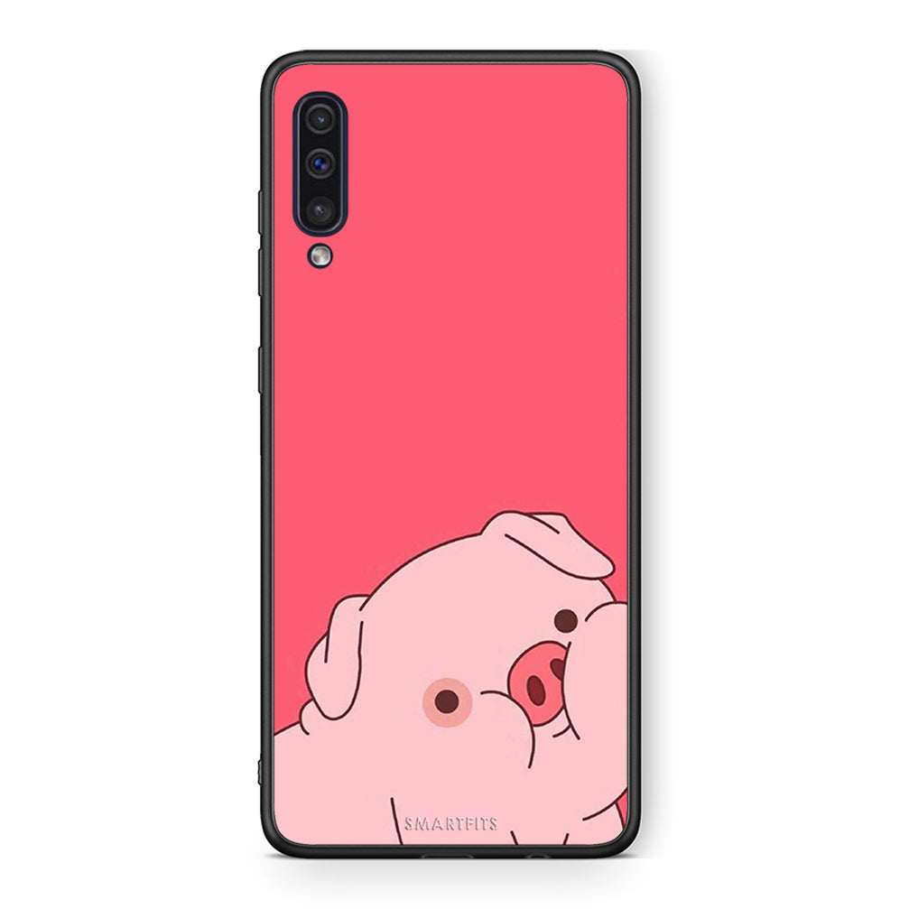 samsung a50 Pig Love 1 Θήκη Αγίου Βαλεντίνου από τη Smartfits με σχέδιο στο πίσω μέρος και μαύρο περίβλημα | Smartphone case with colorful back and black bezels by Smartfits