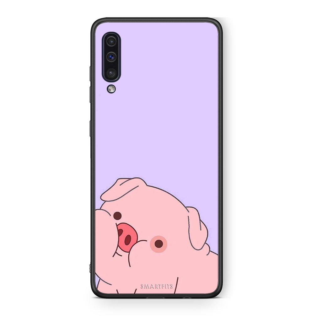 samsung a50 Pig Love 2 Θήκη Αγίου Βαλεντίνου από τη Smartfits με σχέδιο στο πίσω μέρος και μαύρο περίβλημα | Smartphone case with colorful back and black bezels by Smartfits