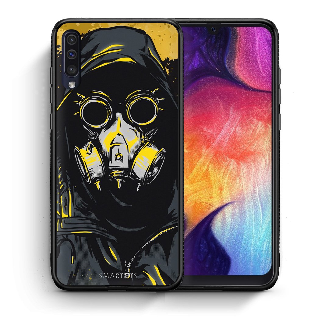Θήκη Samsung A50/A30s Mask PopArt από τη Smartfits με σχέδιο στο πίσω μέρος και μαύρο περίβλημα | Samsung A50/A30s Mask PopArt case with colorful back and black bezels