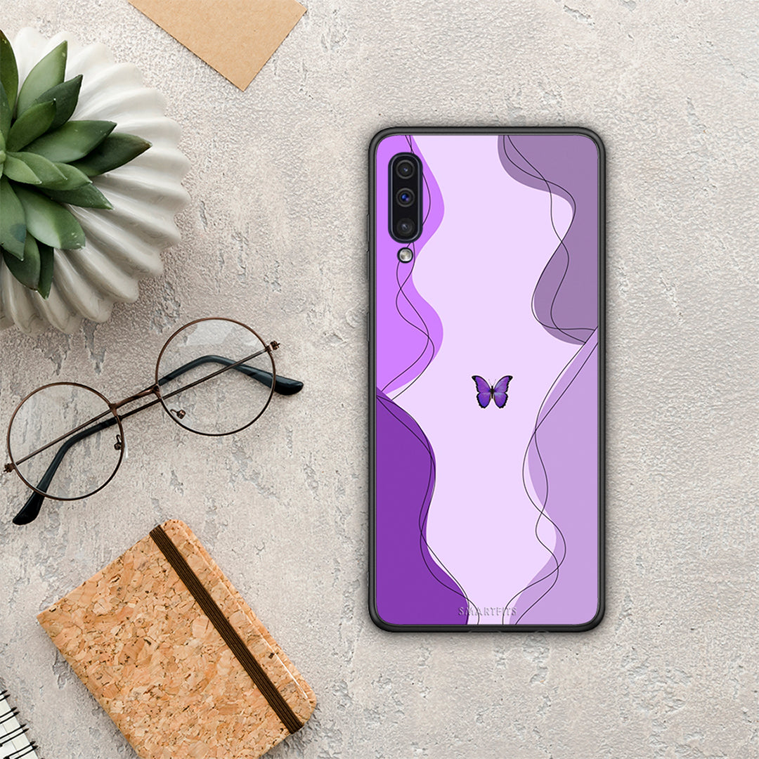 Purple Mariposa - Samsung Galaxy A50 / A30s θήκη