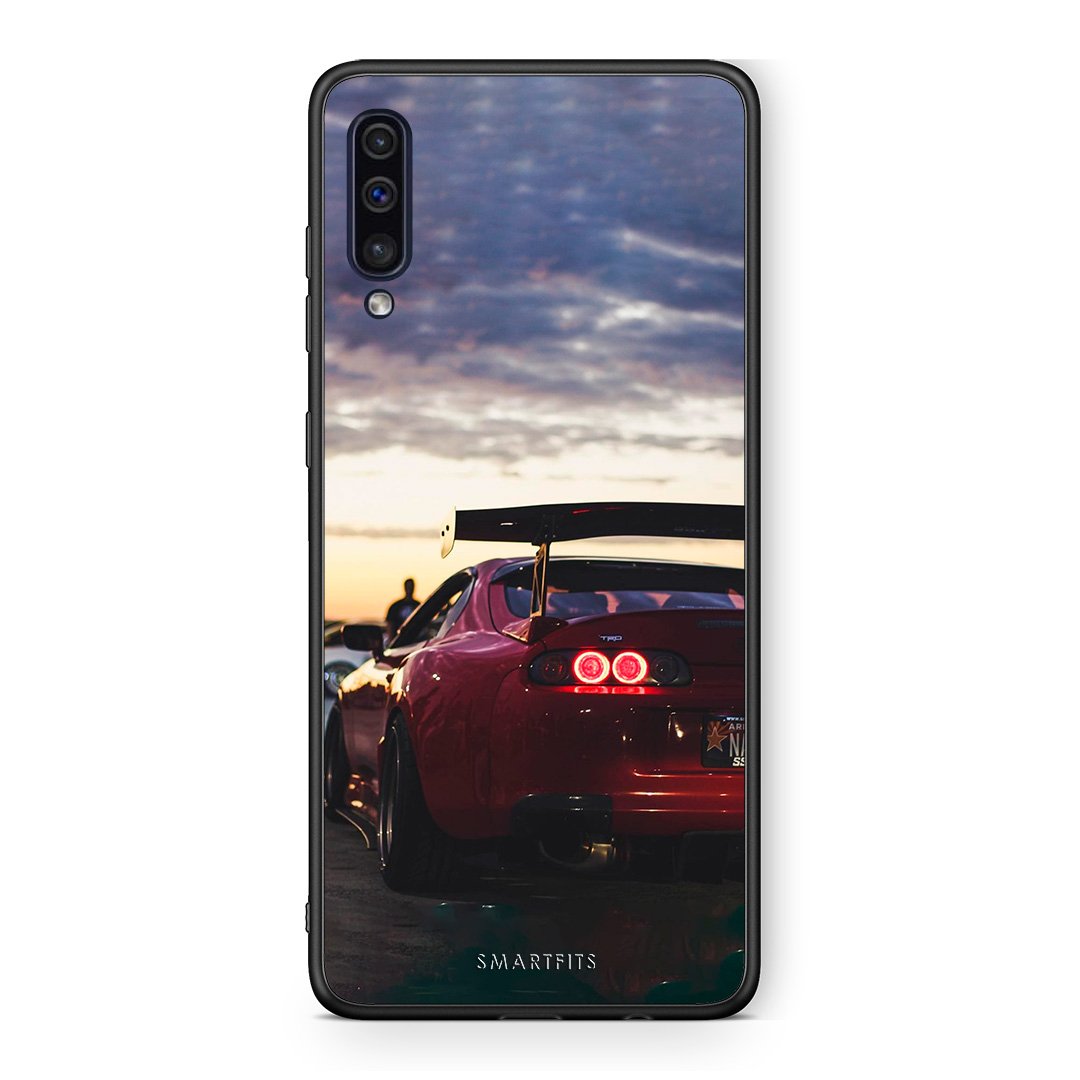 samsung a50 Racing Supra θήκη από τη Smartfits με σχέδιο στο πίσω μέρος και μαύρο περίβλημα | Smartphone case with colorful back and black bezels by Smartfits