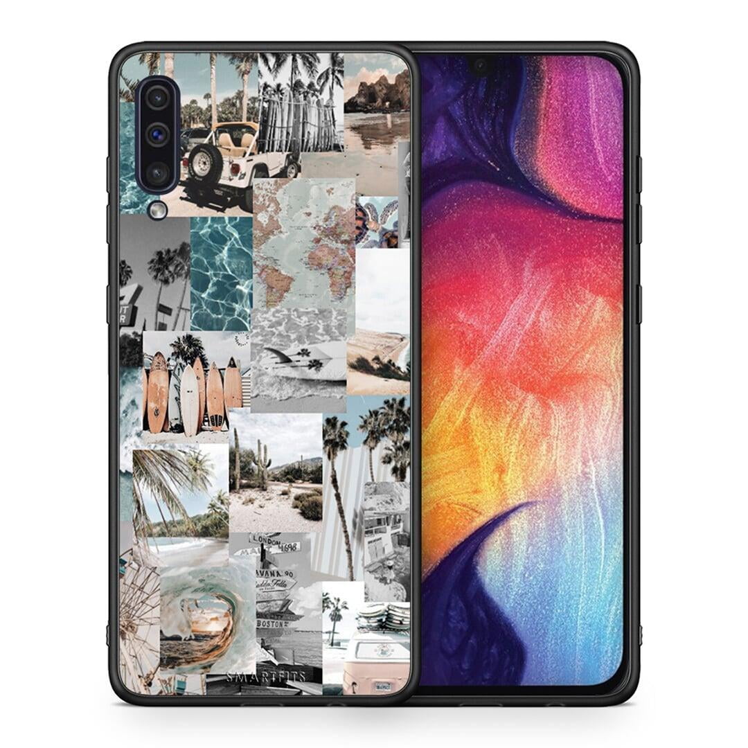 Θήκη Samsung A50 / A30s Retro Beach Life από τη Smartfits με σχέδιο στο πίσω μέρος και μαύρο περίβλημα | Samsung A50 / A30s Retro Beach Life case with colorful back and black bezels
