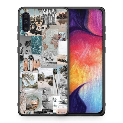 Θήκη Samsung A50 / A30s Retro Beach Life από τη Smartfits με σχέδιο στο πίσω μέρος και μαύρο περίβλημα | Samsung A50 / A30s Retro Beach Life case with colorful back and black bezels