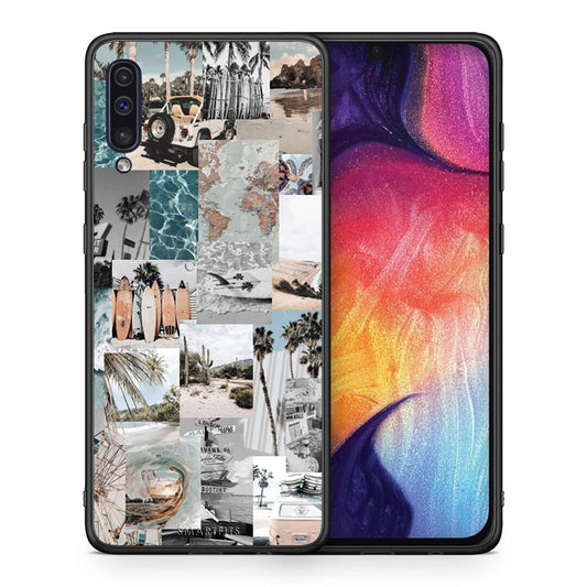 Θήκη Samsung A50 / A30s Retro Beach Life από τη Smartfits με σχέδιο στο πίσω μέρος και μαύρο περίβλημα | Samsung A50 / A30s Retro Beach Life case with colorful back and black bezels