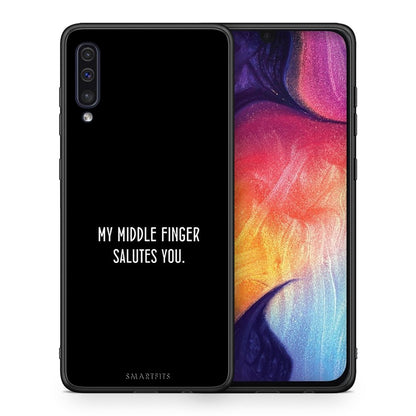 Θήκη Samsung A50/A30s Salute από τη Smartfits με σχέδιο στο πίσω μέρος και μαύρο περίβλημα | Samsung A50/A30s Salute case with colorful back and black bezels