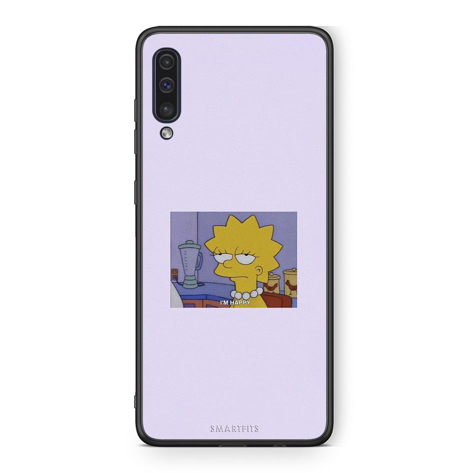 samsung a50 So Happy θήκη από τη Smartfits με σχέδιο στο πίσω μέρος και μαύρο περίβλημα | Smartphone case with colorful back and black bezels by Smartfits