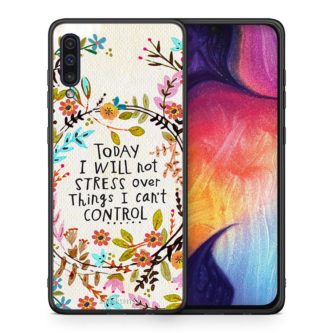 Θήκη Samsung A50/A30s Stress Over από τη Smartfits με σχέδιο στο πίσω μέρος και μαύρο περίβλημα | Samsung A50/A30s Stress Over case with colorful back and black bezels