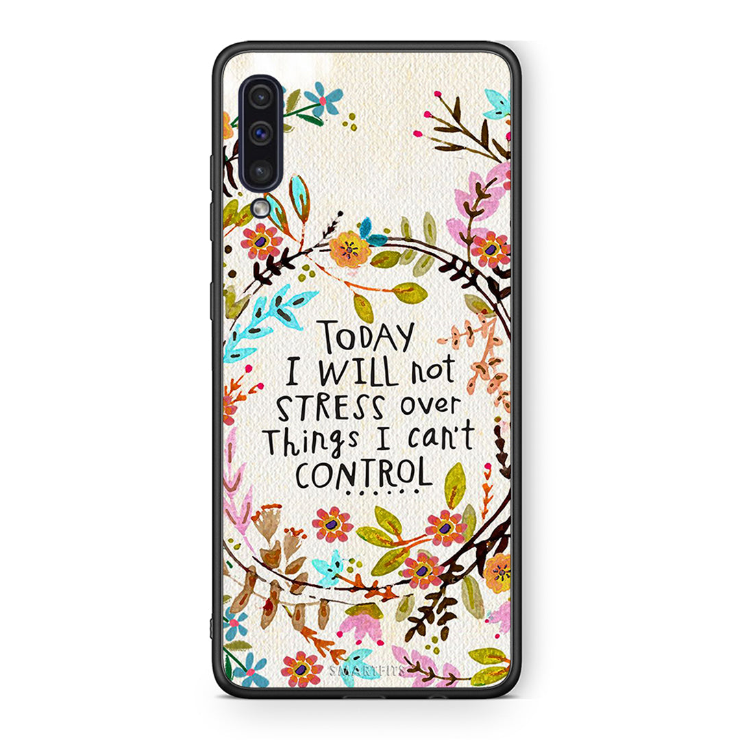 samsung a50 Stress Over θήκη από τη Smartfits με σχέδιο στο πίσω μέρος και μαύρο περίβλημα | Smartphone case with colorful back and black bezels by Smartfits