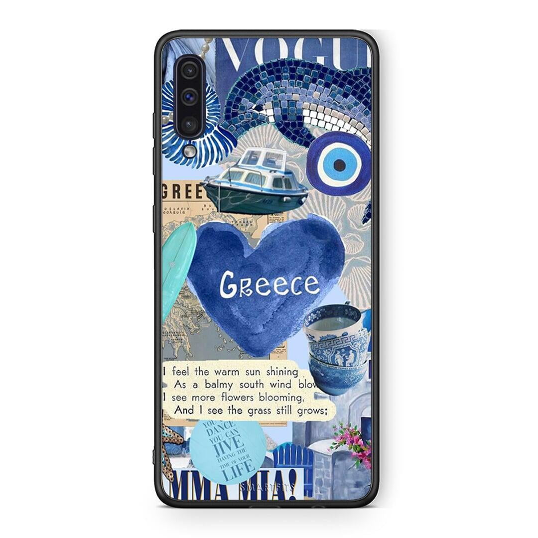 samsung a50 Summer In Greece Θήκη από τη Smartfits με σχέδιο στο πίσω μέρος και μαύρο περίβλημα | Smartphone case with colorful back and black bezels by Smartfits