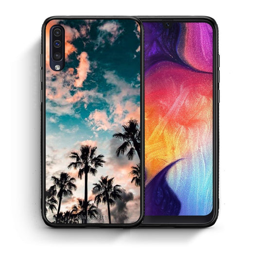 Θήκη Samsung A50/A30s Sky Summer από τη Smartfits με σχέδιο στο πίσω μέρος και μαύρο περίβλημα | Samsung A50/A30s Sky Summer case with colorful back and black bezels