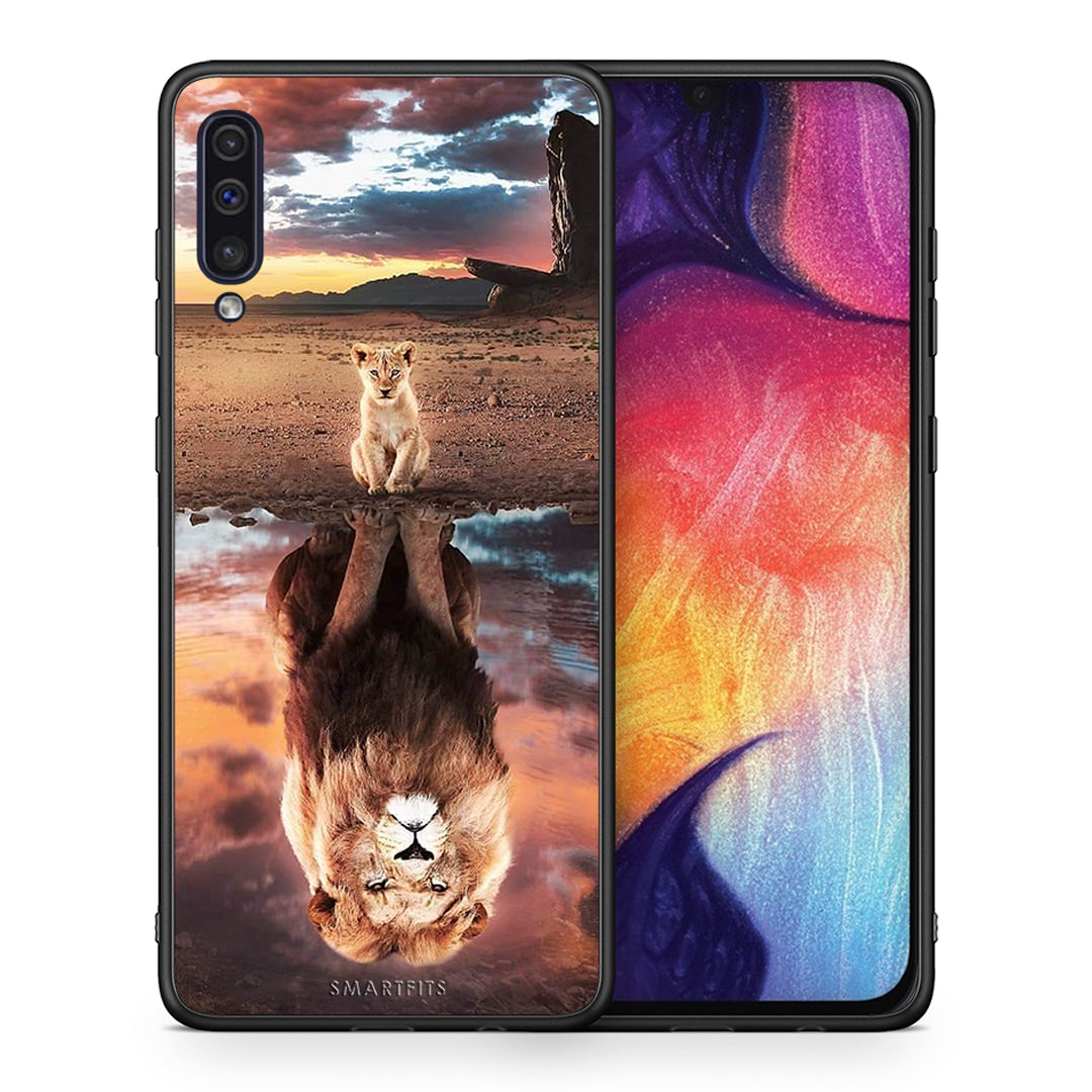 Θήκη Αγίου Βαλεντίνου Samsung A50 / A30s Sunset Dreams από τη Smartfits με σχέδιο στο πίσω μέρος και μαύρο περίβλημα | Samsung A50 / A30s Sunset Dreams case with colorful back and black bezels