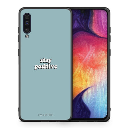 Θήκη Samsung A50/A30s Positive Text από τη Smartfits με σχέδιο στο πίσω μέρος και μαύρο περίβλημα | Samsung A50/A30s Positive Text case with colorful back and black bezels