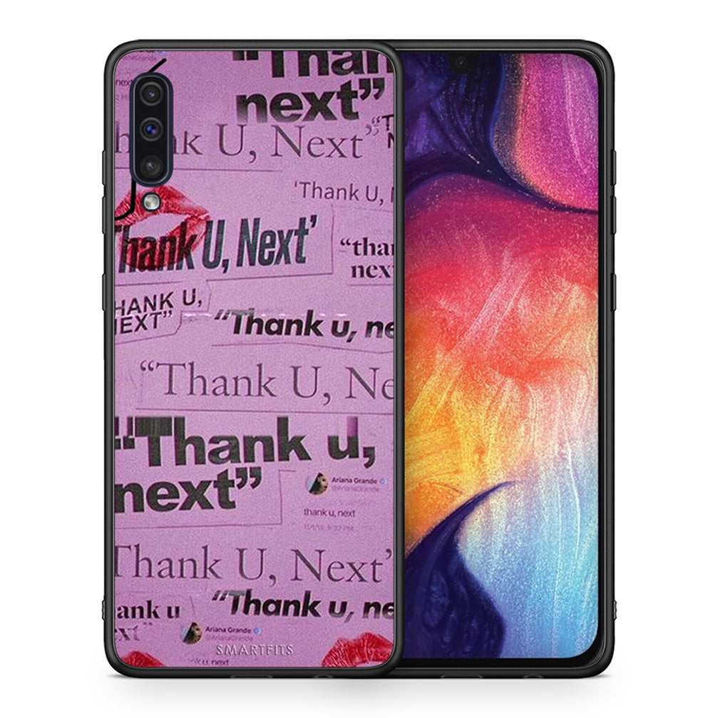 Θήκη Αγίου Βαλεντίνου Samsung A50 / A30s Thank You Next από τη Smartfits με σχέδιο στο πίσω μέρος και μαύρο περίβλημα | Samsung A50 / A30s Thank You Next case with colorful back and black bezels