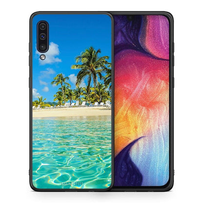 Θήκη Samsung A50 / A30s Tropical Vibes από τη Smartfits με σχέδιο στο πίσω μέρος και μαύρο περίβλημα | Samsung A50 / A30s Tropical Vibes case with colorful back and black bezels