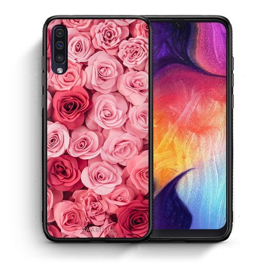 Θήκη Samsung A50/A30s RoseGarden Valentine από τη Smartfits με σχέδιο στο πίσω μέρος και μαύρο περίβλημα | Samsung A50/A30s RoseGarden Valentine case with colorful back and black bezels