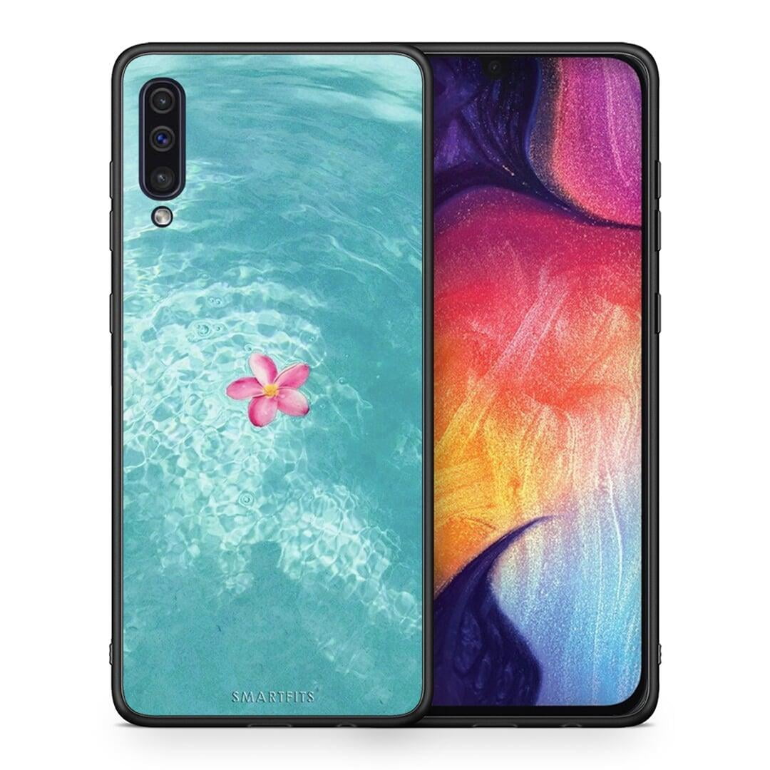 Θήκη Samsung A50 / A30s Water Flower από τη Smartfits με σχέδιο στο πίσω μέρος και μαύρο περίβλημα | Samsung A50 / A30s Water Flower case with colorful back and black bezels